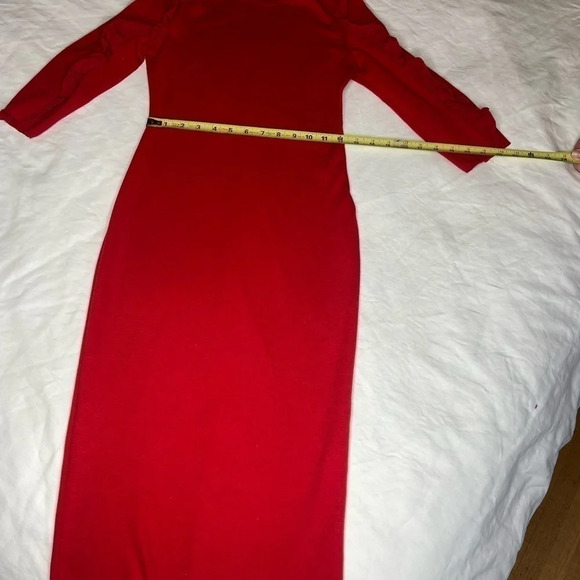 Zara Trafaluc dress in Red tight body  hugging sexy dress date night, frills - Picture 7 of 15